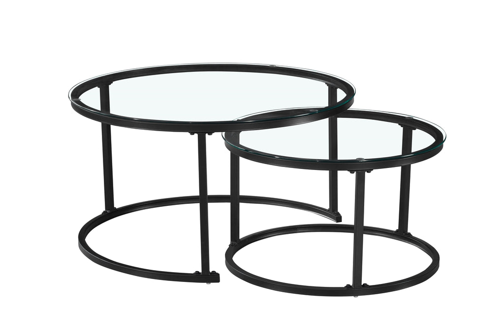 IF-2611 2-Piece Coffee Table Set (Black)