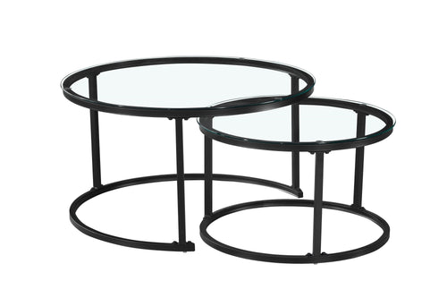 IF-2611 2-Piece Coffee Table Set (Black)