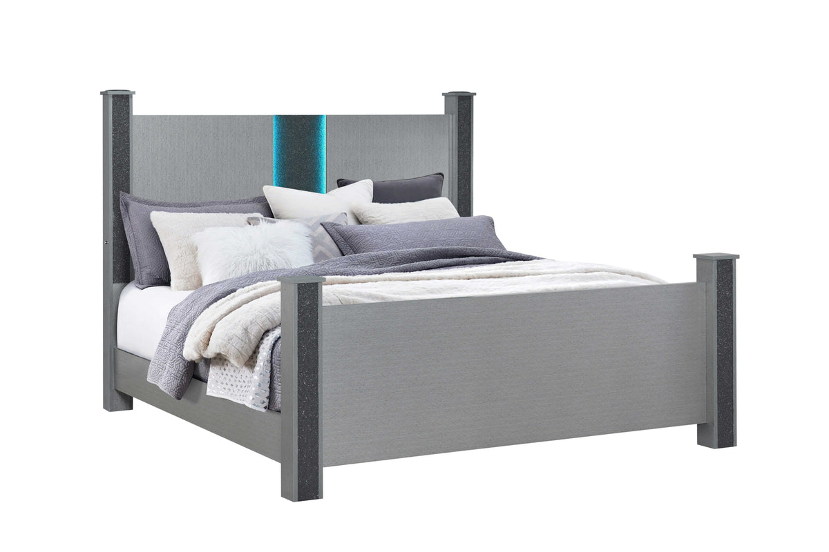Logan-Silver Bedroom Set