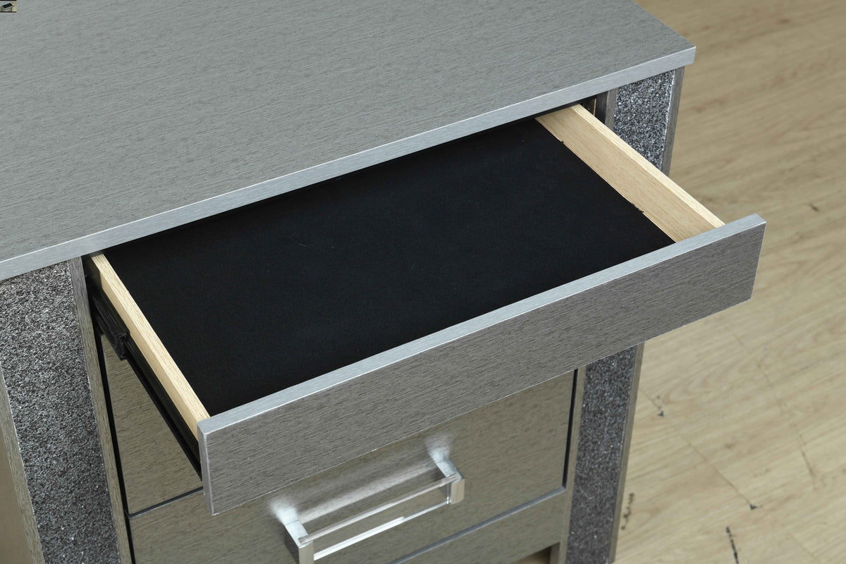 Logan-Silver Nightstand