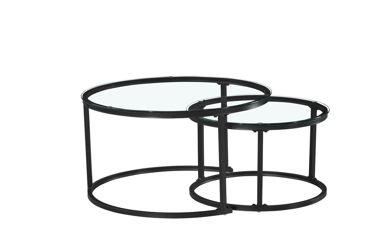 IF-2611 2-Piece Coffee Table Set (Black)