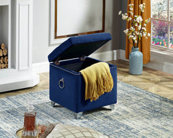 IF-6297 Ottoman (Navy Velvet)