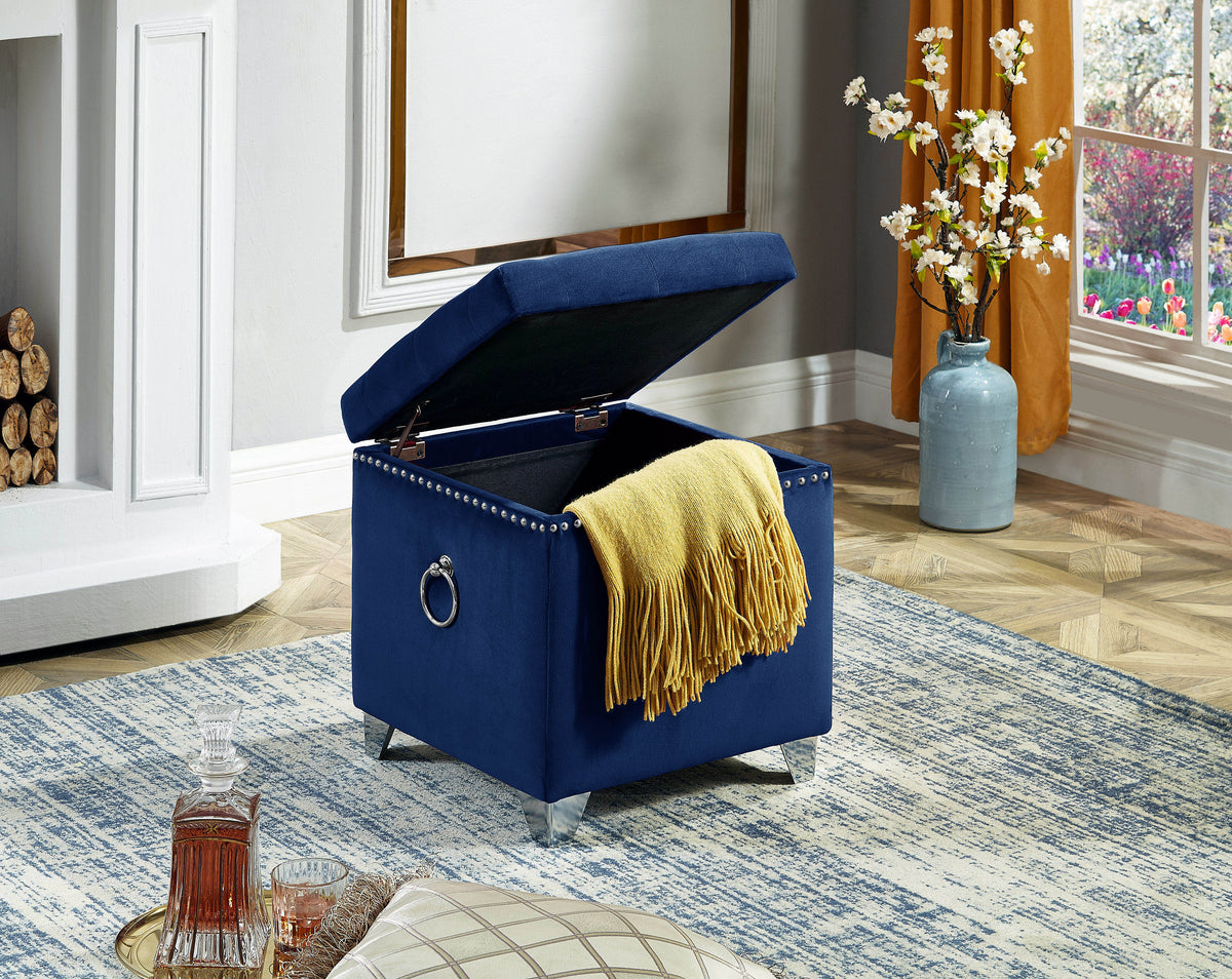 IF-6297 Ottoman (Navy Velvet)