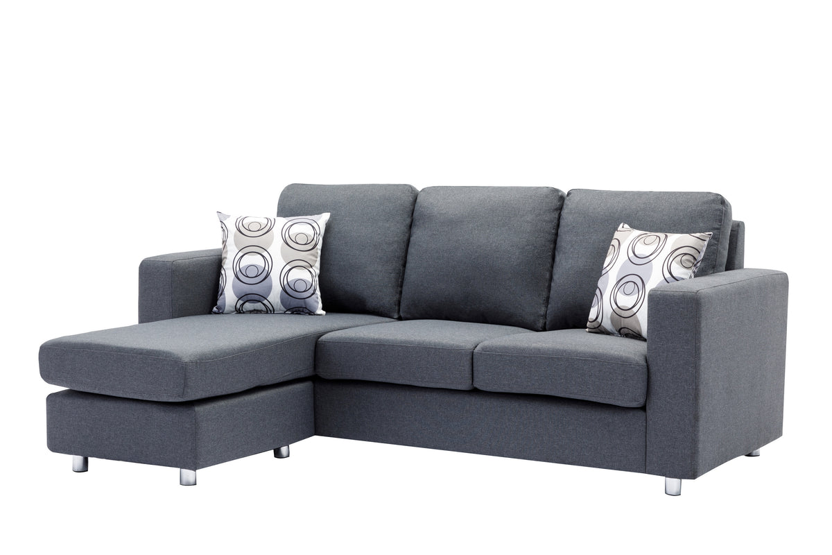 IF-9325 Sectional with Reversible Chaise (Grey Fabric)