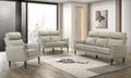 IF-8010 Stationary Sofa Set (Light Grey Leather Match)