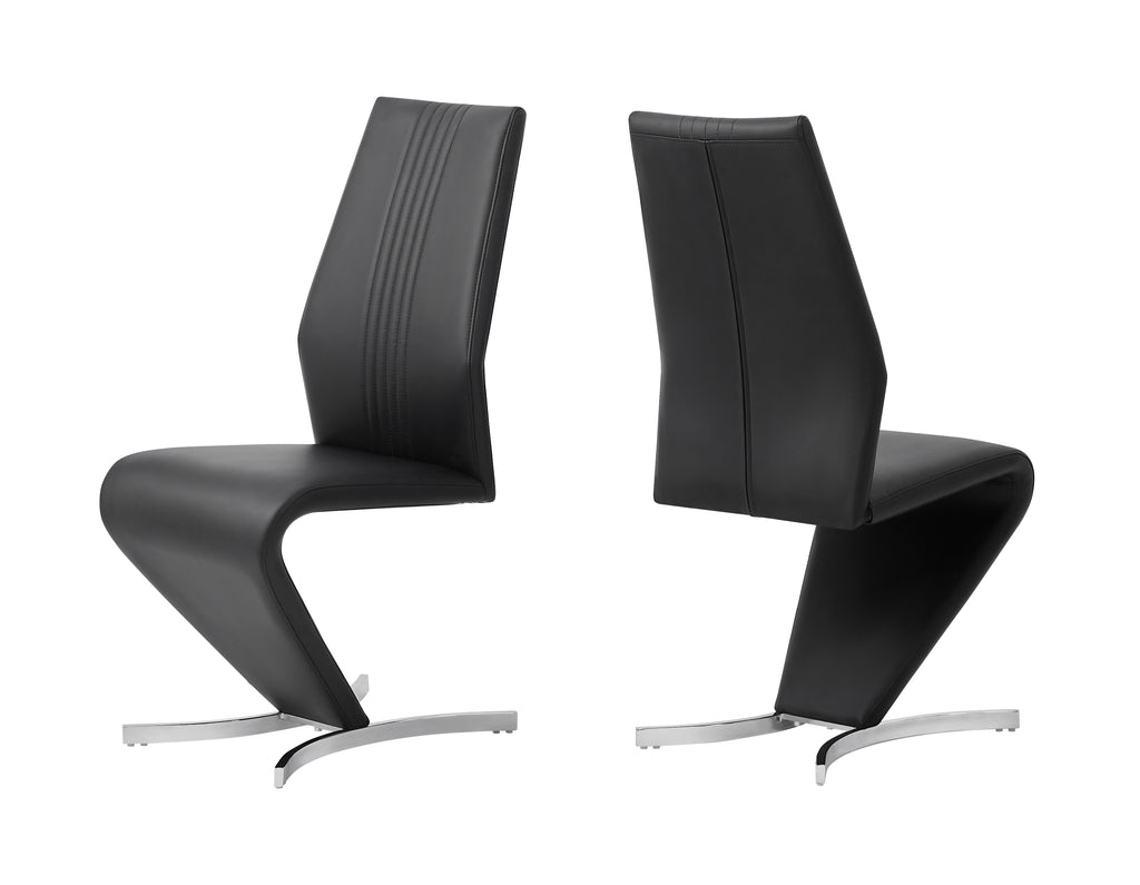 T-1402 / C-1782 Dining Set (Black PU)