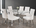 T-1448 / C-1253 7-Piece Dining Set (Crème Velvet)