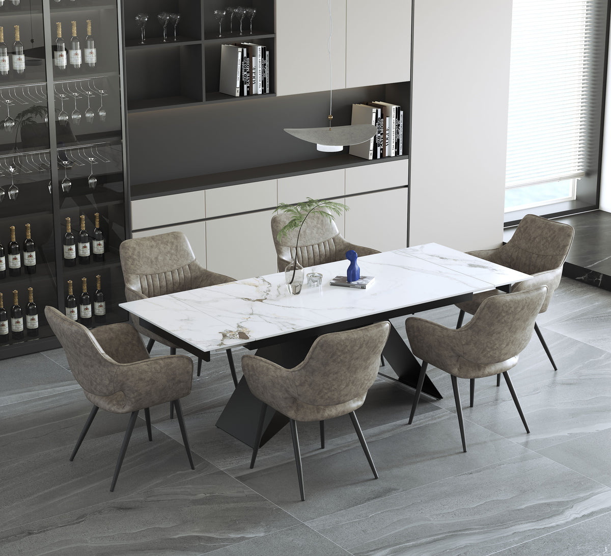 T-1545 / C-1546 7-Piece Dining Set