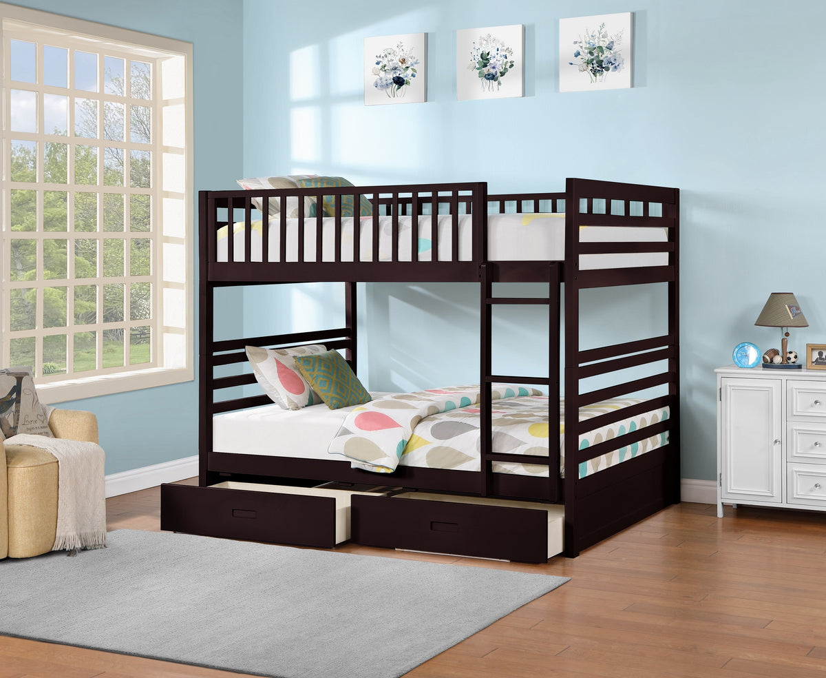 B 115 Double/Double Bunk Bed (Includes Set of Drawers)