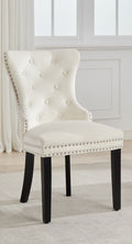 C-1228 Dining Chair (Crème Velvet) (Set of 2)