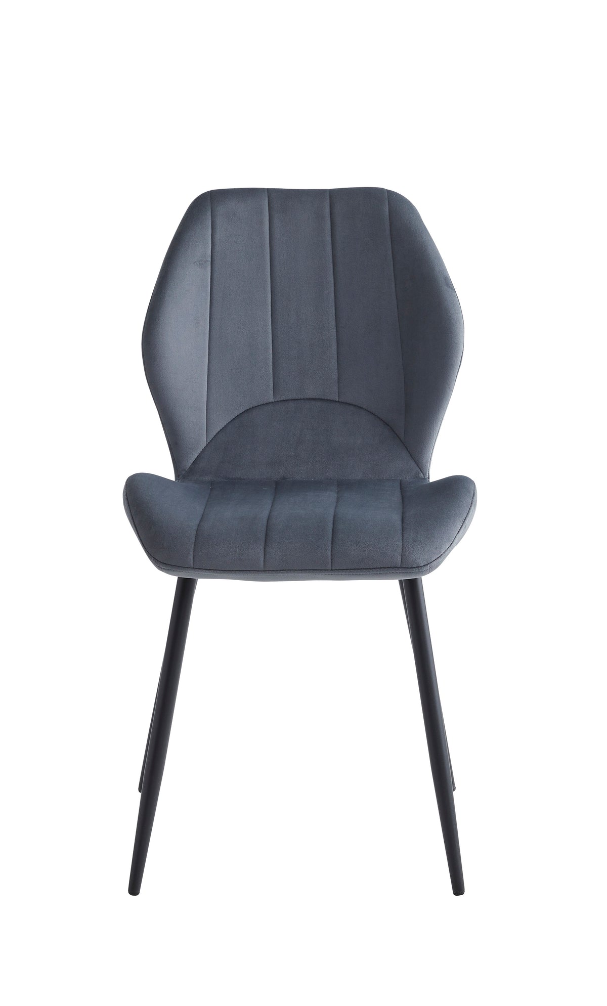C-1536 Dining Chair (Dark Grey Velvet) (Set of 2)