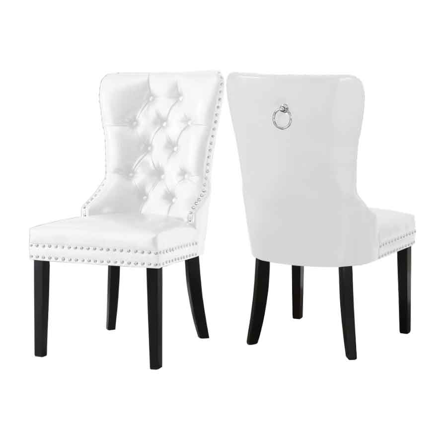 C-1151 Dining Chair (White PU) (Set of 2)