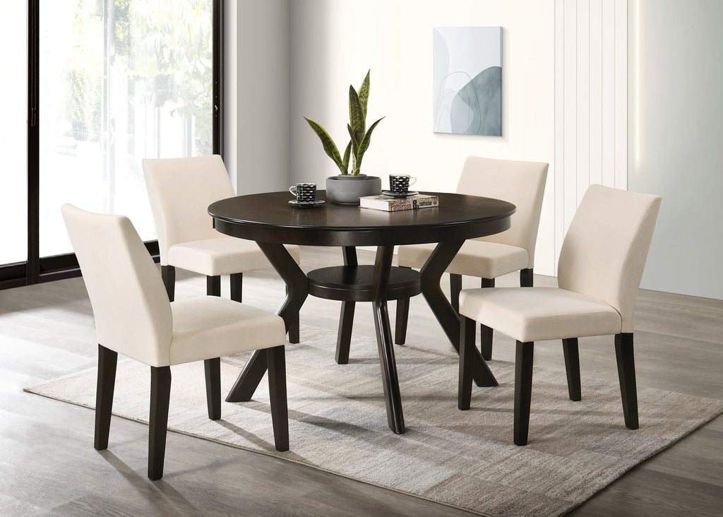 C-1092 Dining Chair (Crème Fabric) (Set of 2)