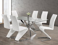 T-1448 / C-1786 7-Piece Dining Set (White PU)