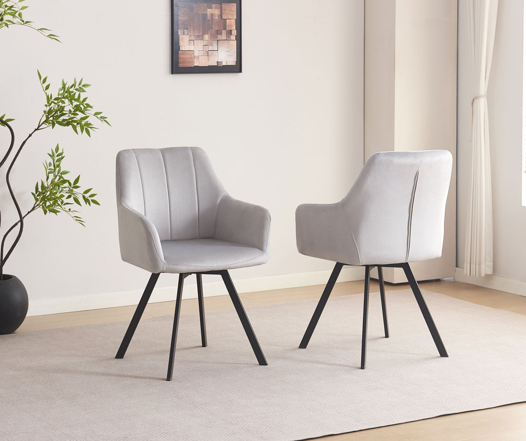 C-1411 Swivel Dining Chair (Light Grey) (Set of 2)