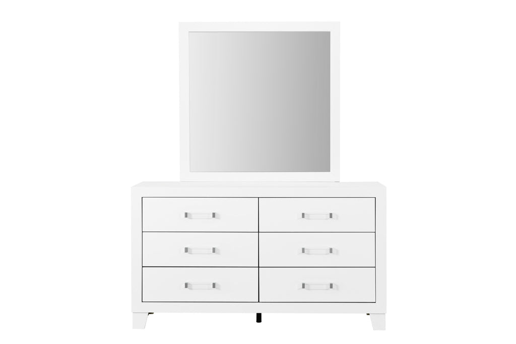 Luccia-White Dresser & Mirror