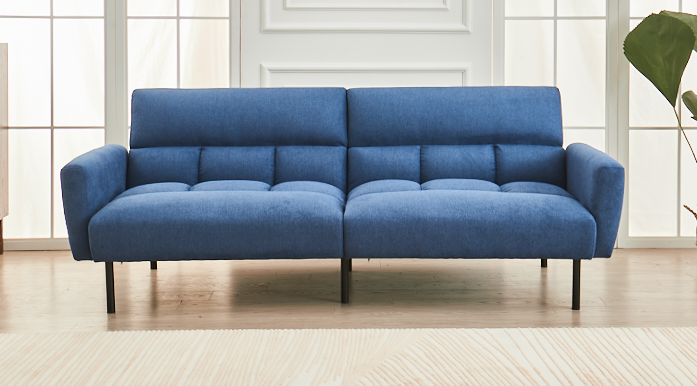 IF-8040 Klik Klak Sofa Bed (Blue Fabric)