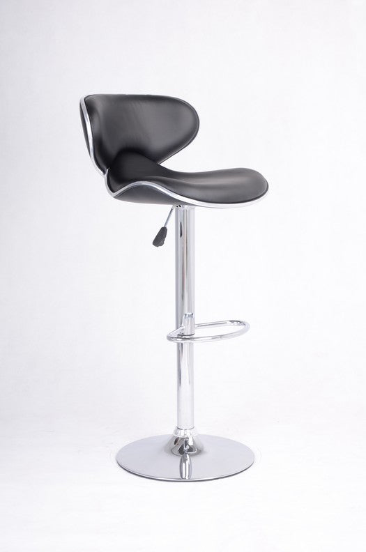 ST-7700-BK Bar Stool (Black PU) (Set of 2)