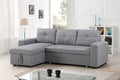 IF-9031 Sofa Bed Sectional with Reversible Chaise (Grey Fabric)