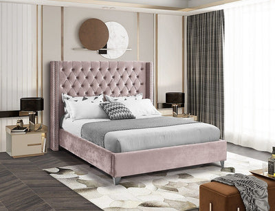 IF 5895 Bed (Pink Velvet)