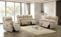 IF-8172 Power Recliner Sofa Set (Cream Leather Match)