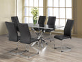 T-1448 / C-1877 7-Piece Dining Set (Black PU)
