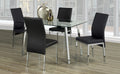 T-5065 / C-5063 5-Piece Dining Set (Black PU)