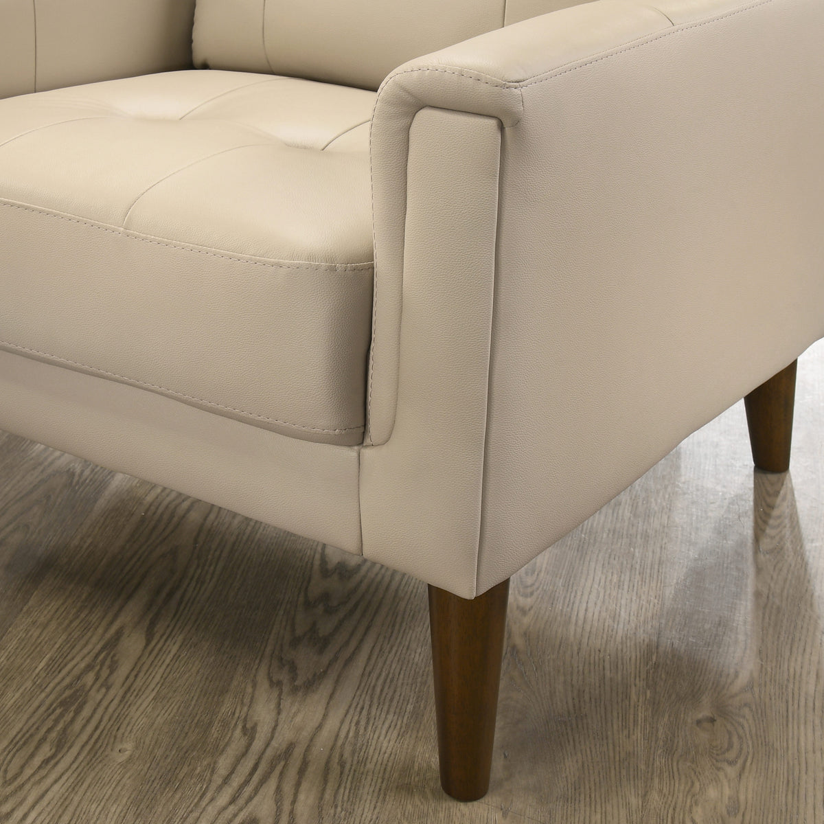 IF-8012 Stationary Sofa Set (Beige Leather Match)