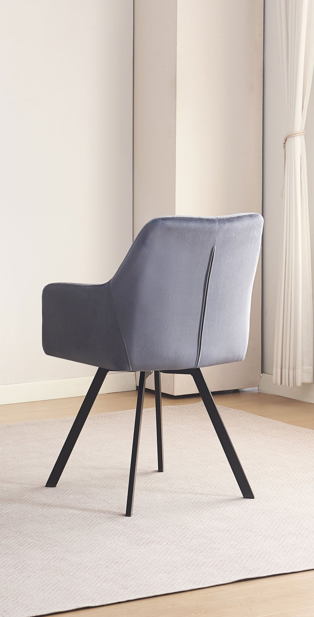 C-1412 Swivel Dining Chair (Dark Grey) (Set of 2)