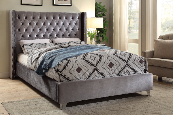 IF 5890 Bed (Grey Velvet)