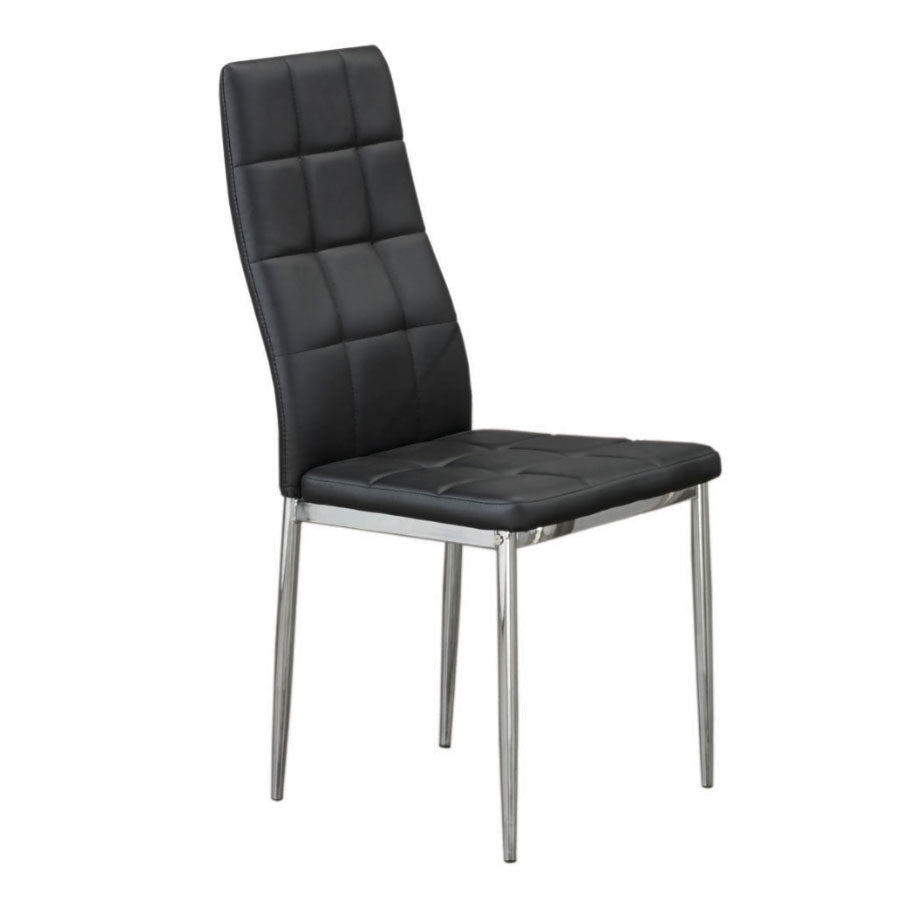 C-1770 Dining Chair (Black PU) (Set of 2)
