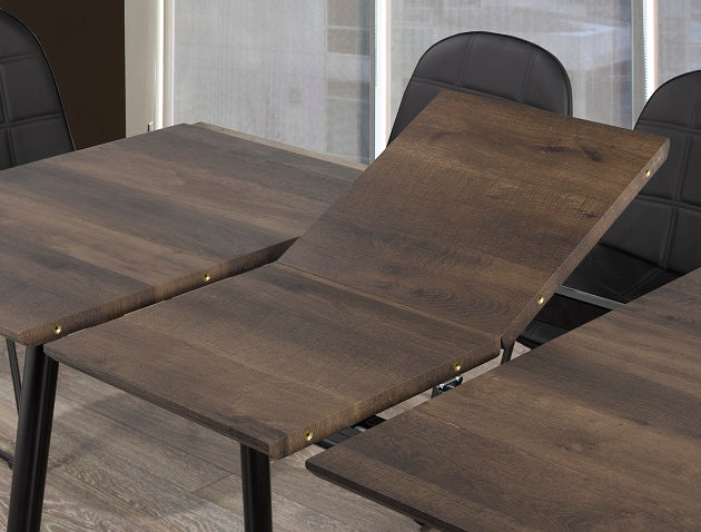 T-1814 / C-1712 7-Piece Dining Set (Grey PU)