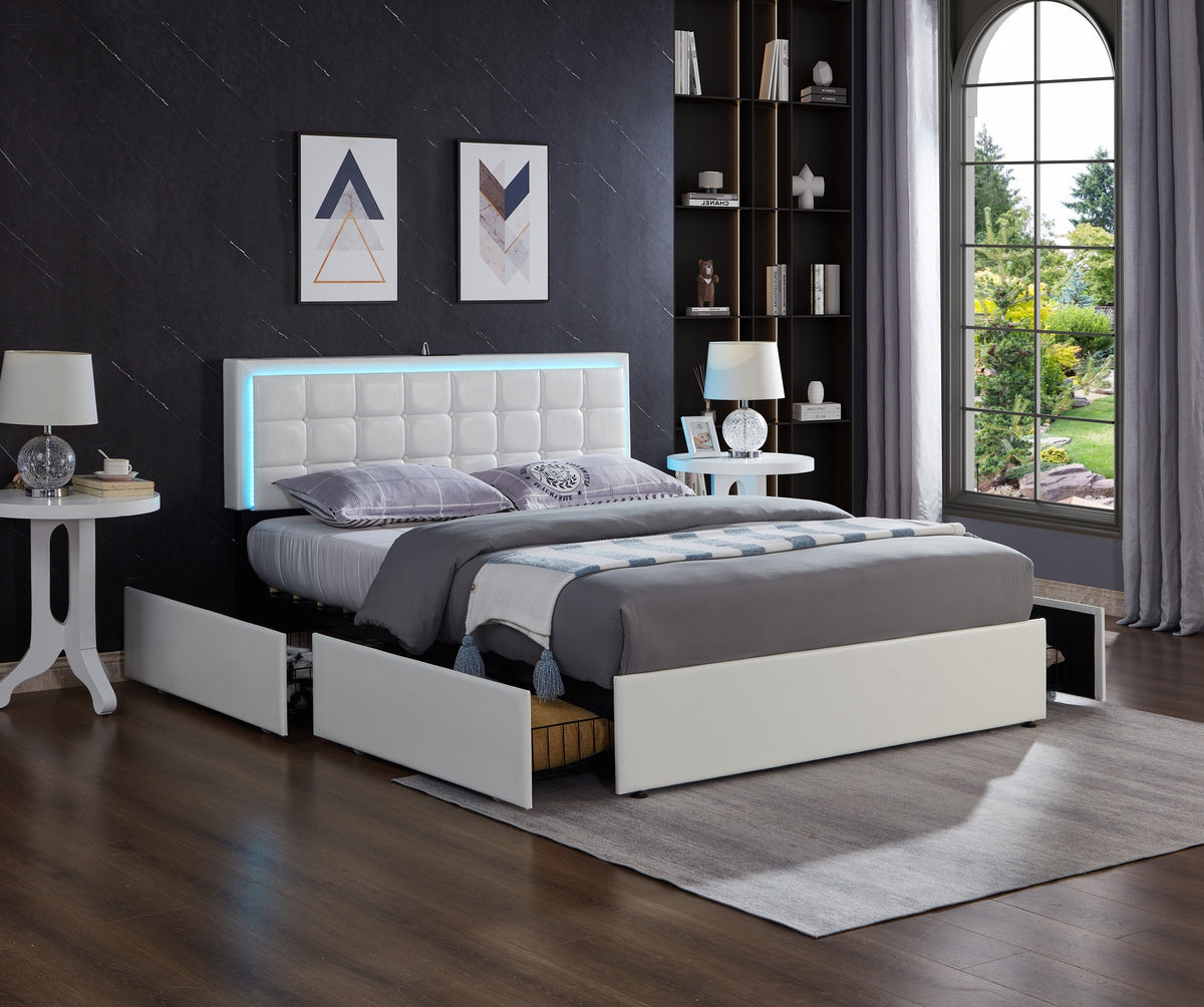 IF 5402 Bed (White PU)