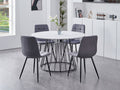 T-1590 / C-1592 5-Piece Dining Set (Grey Velvet)