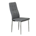 C-1772 Dining Chair (Grey PU) (Set of 2)