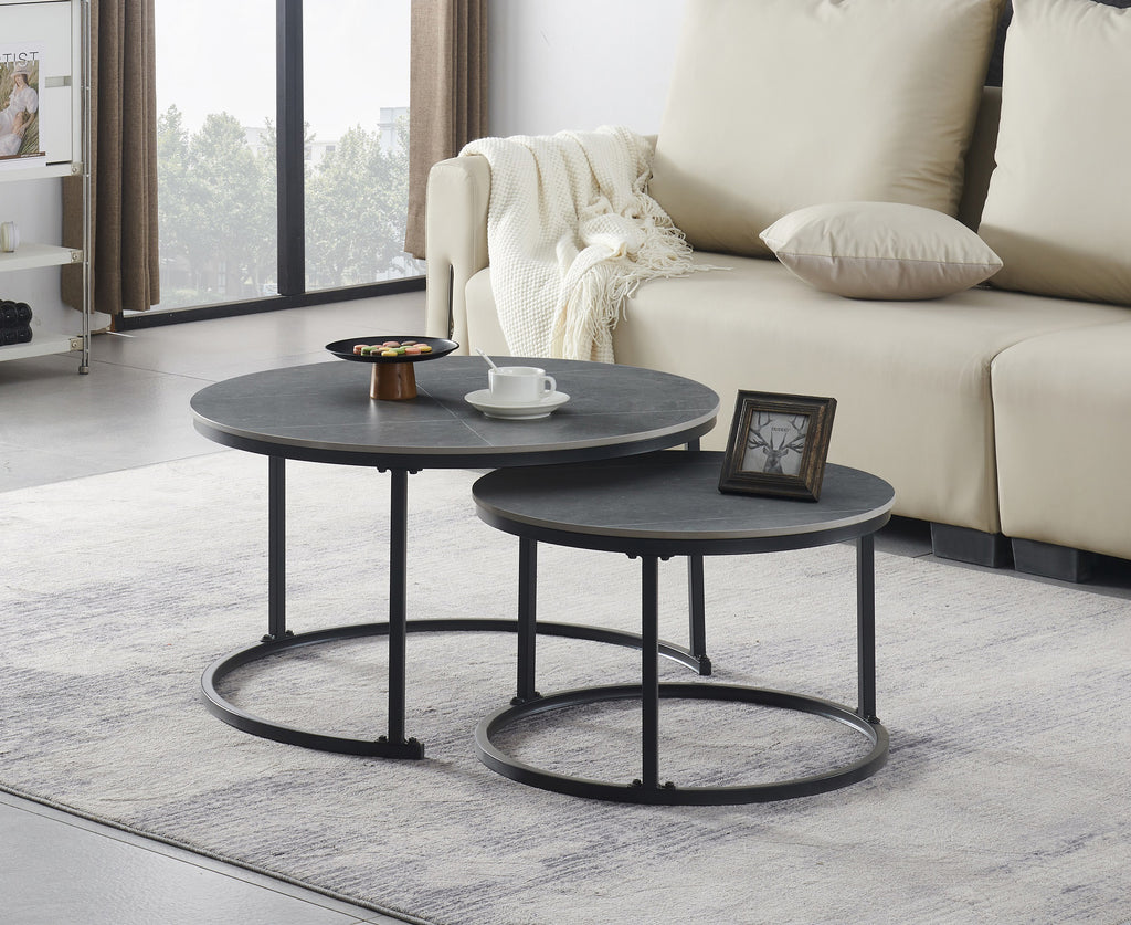 IF-2631 2-Piece Coffee Table Set (Armani Grey Stone)