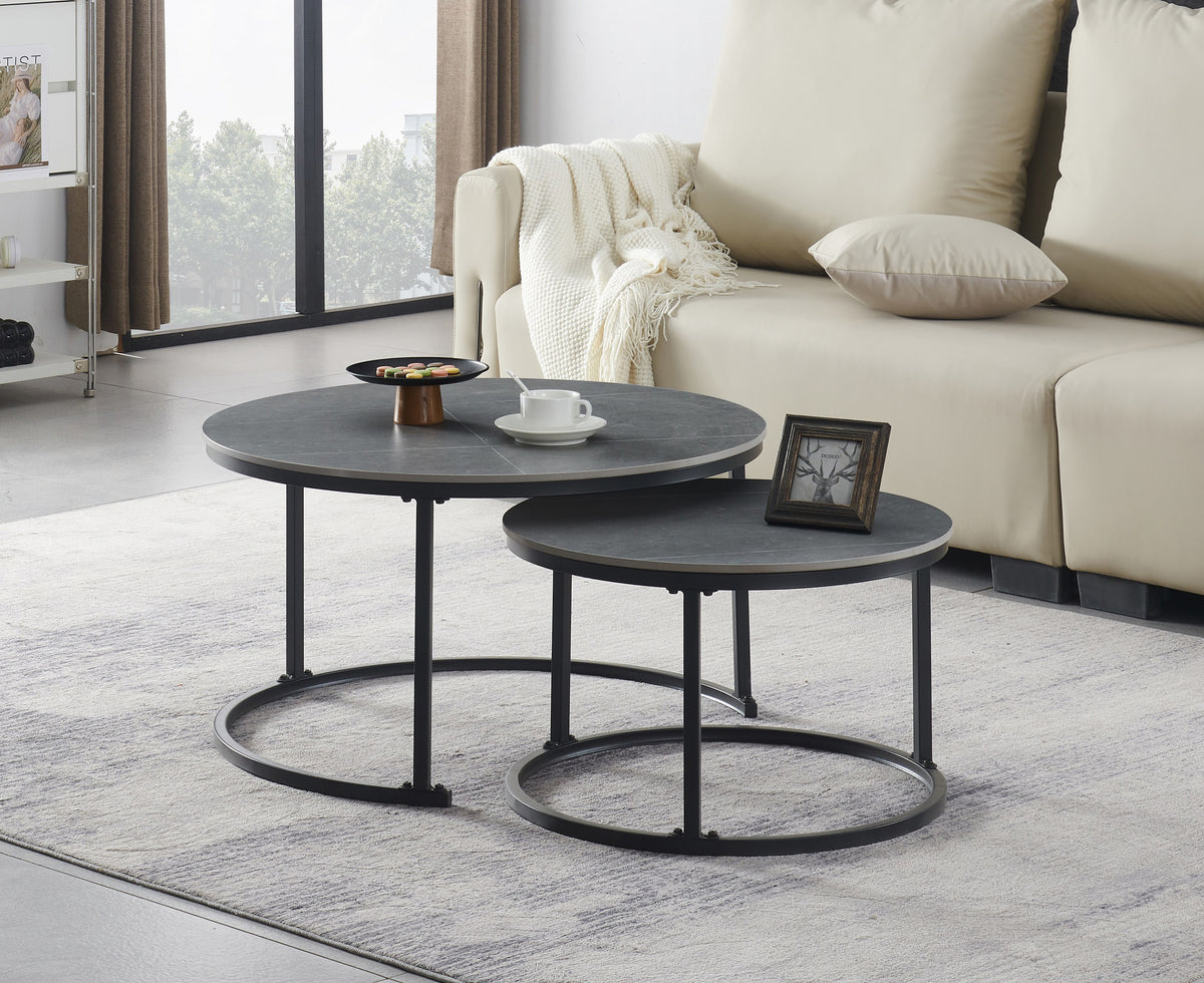IF-2631 2-Piece Coffee Table Set (Armani Grey Stone)