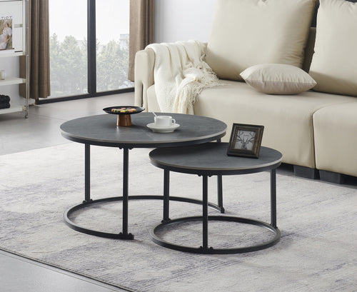 IF-2631 2-Piece Coffee Table Set (Armani Grey Stone)