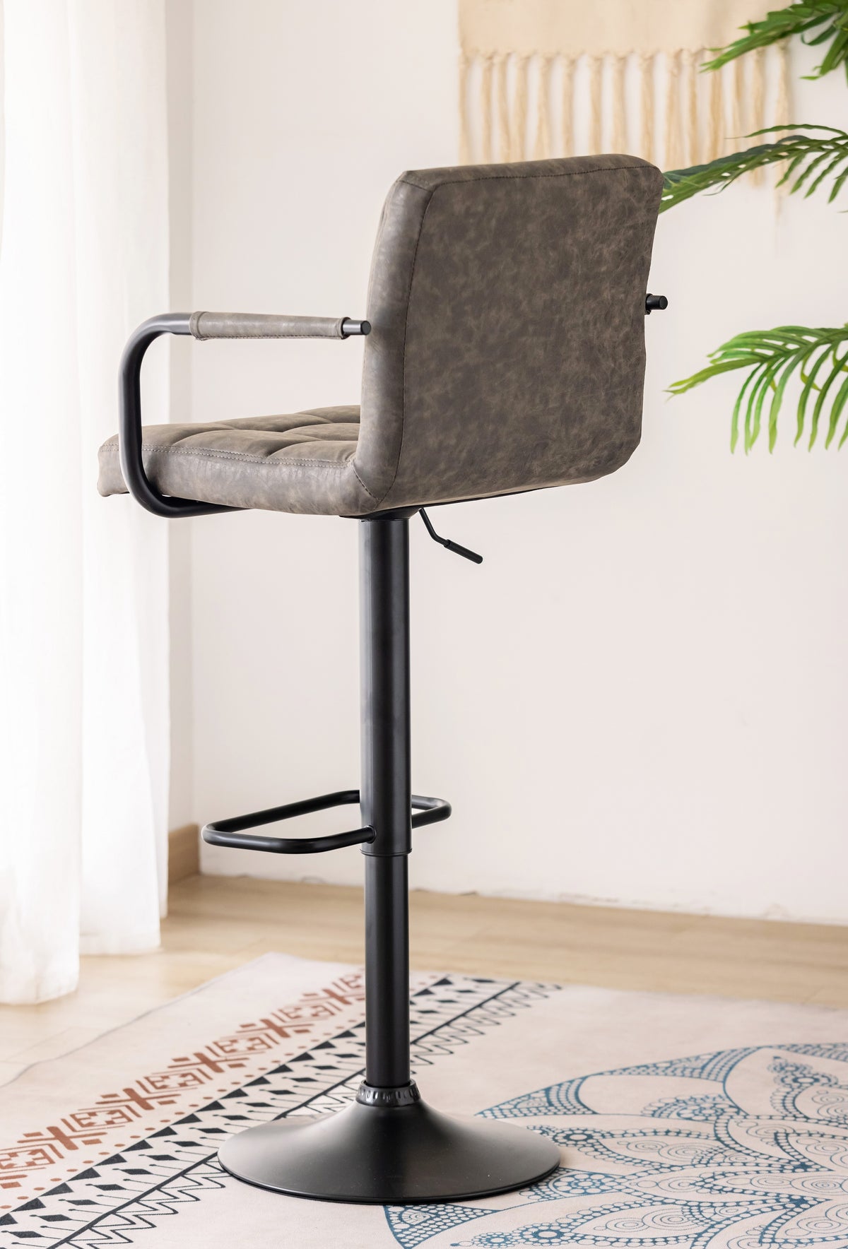 ST-7706 Bar Stool (Grey PU) (Set of 2)