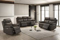IF-8131 Power Recliner Sofa Set (Brown Leather Match)