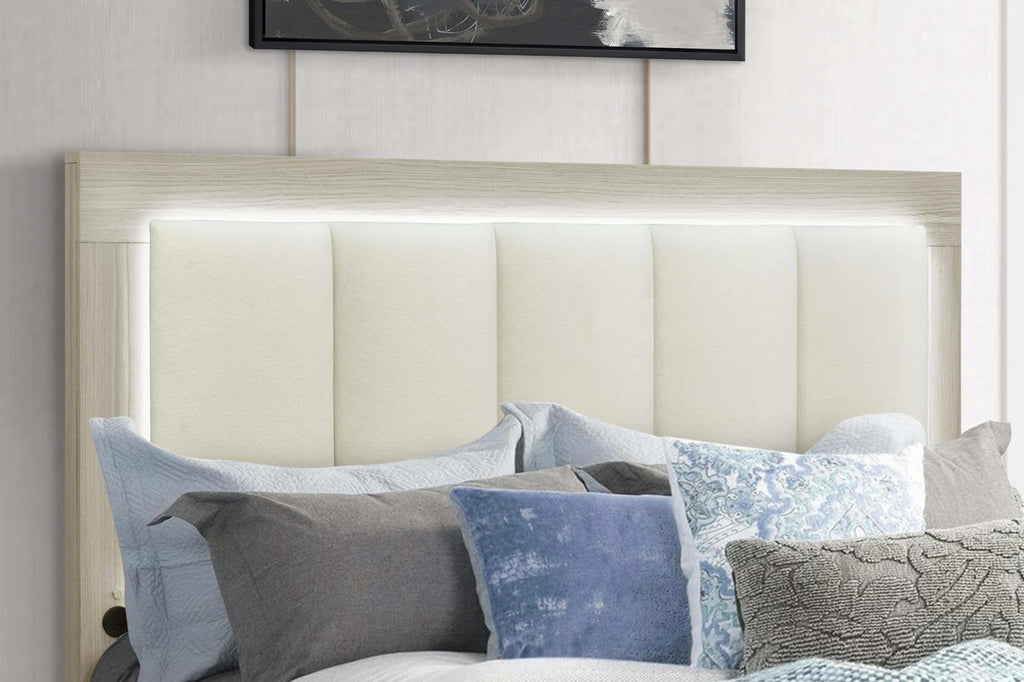 Emma (Natural-White) Platform Bed