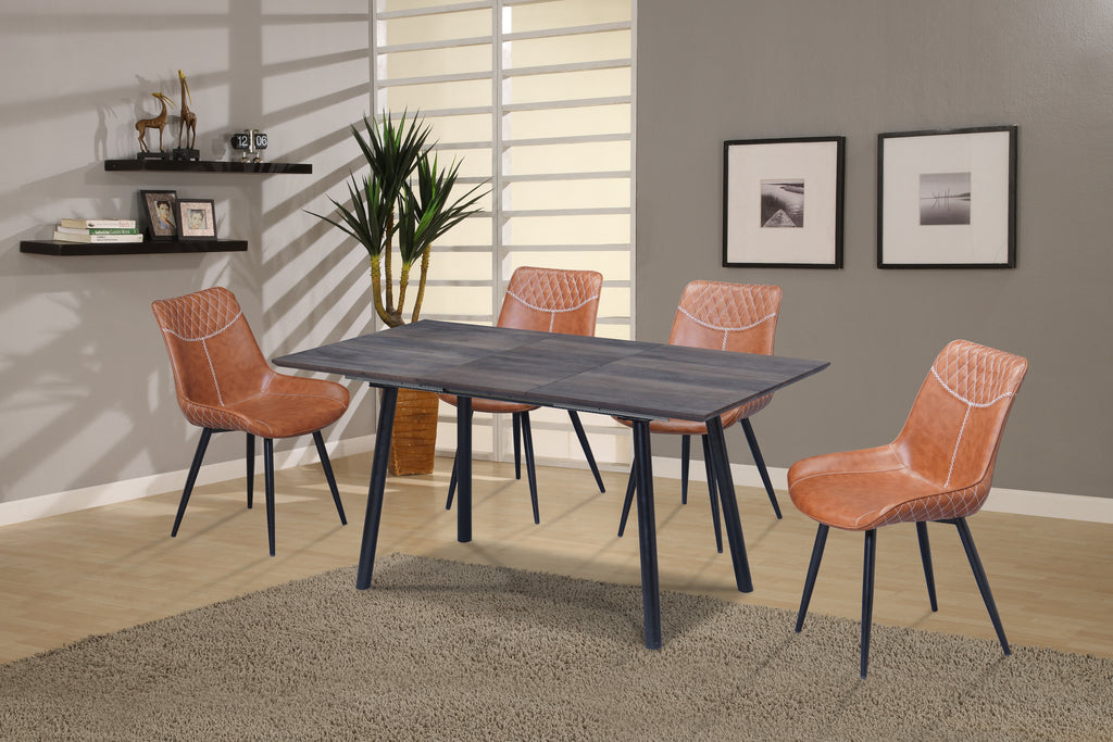 T-1814 / C-1825 Dining Set (Tiger Brown PU)