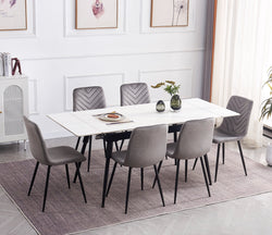 T-1818 Dining Table (White Sintered Stone Marble)