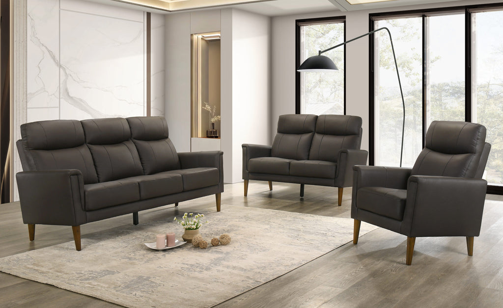 IF-8011 Stationary Sofa Set (Brown Leather Match)