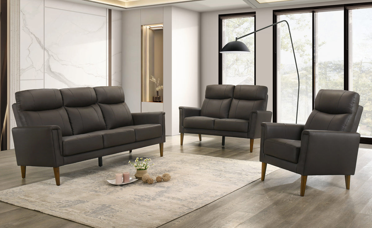 IF-8011 Stationary Sofa Set (Brown Leather Match)