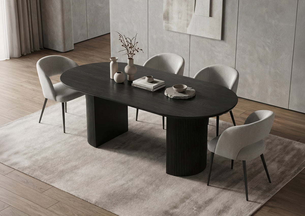 T-1643 / C-1645 7-Piece Dining Set (Grey)