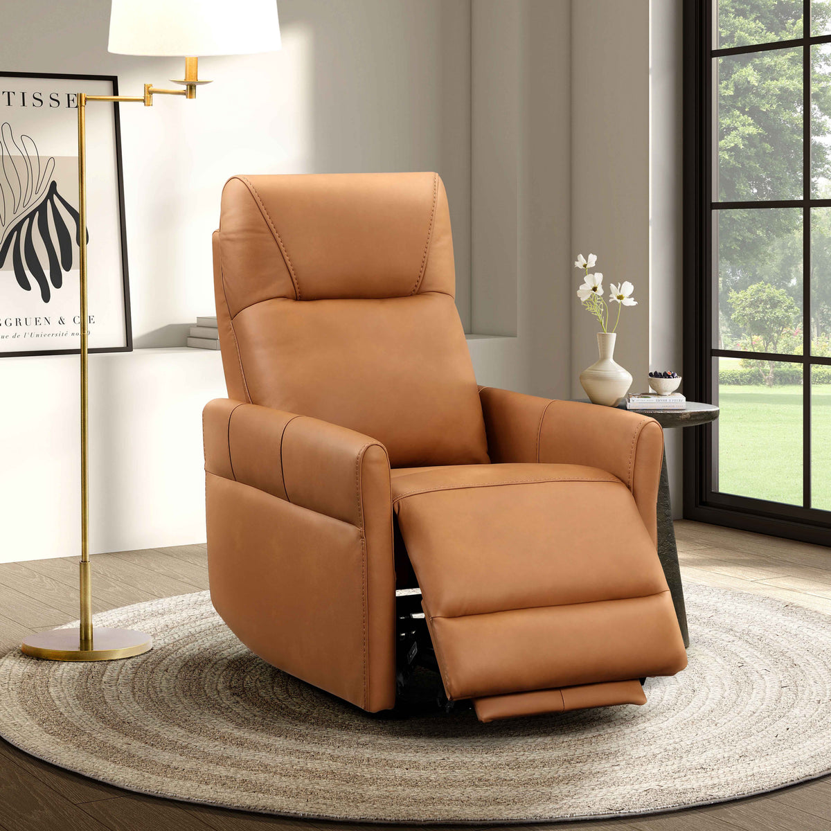 IF-6390 Recliner (Caramel Leather Match)