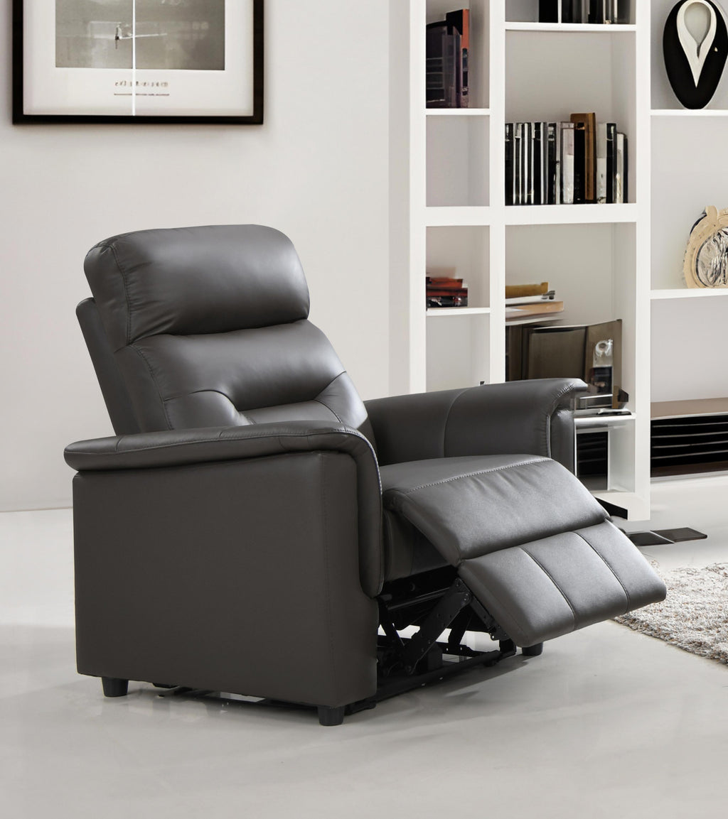 IF-8140 Power Recliner Sofa Set (Brown Leather Match)