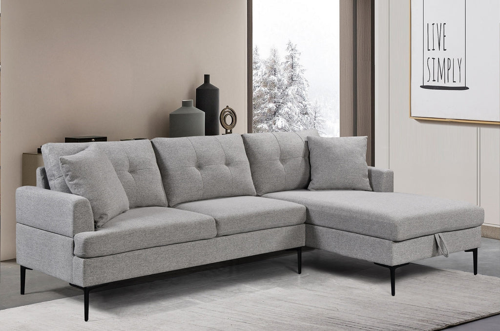 IF-9060 / IF-9061 Sectional (Grey Fabric)