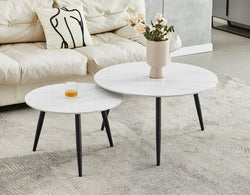 IF-2210 2-Piece Coffee Table Set (Snowy White Stone)